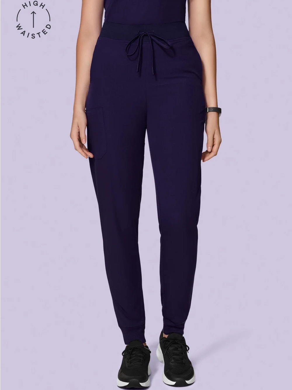 Mandala Drawstring Jogger Pants - Deep Purple women’s small - Picture 2 of 2
